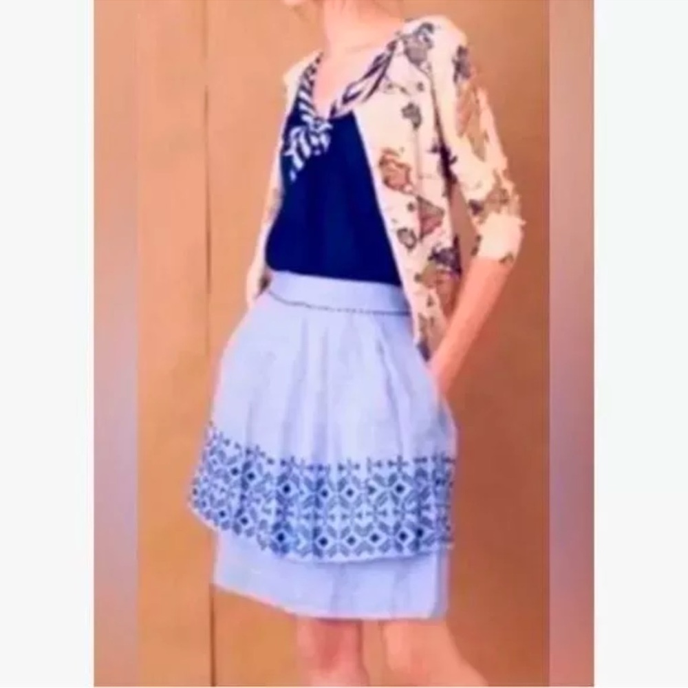 Anthropologie Blue Alphine Dream by Odille Skirt